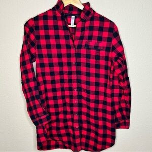 Gilligan & O'Malley Buffalo Plaid Long sleeved Nightgown Women's Size Med